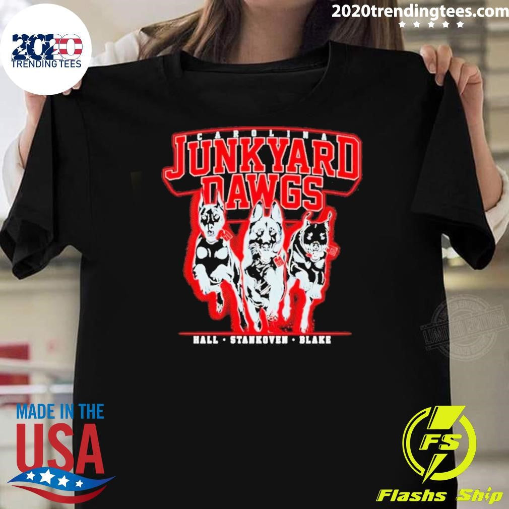 Carolina Junkyard Dawgs Logan Stankoven Taylor Hall and Jackson Blake Shirt Unisex T-shirt, Sweatshirt, Hoodie, Long Sleeve Tee - T-Shirt, Sweatshirt, Hoodie