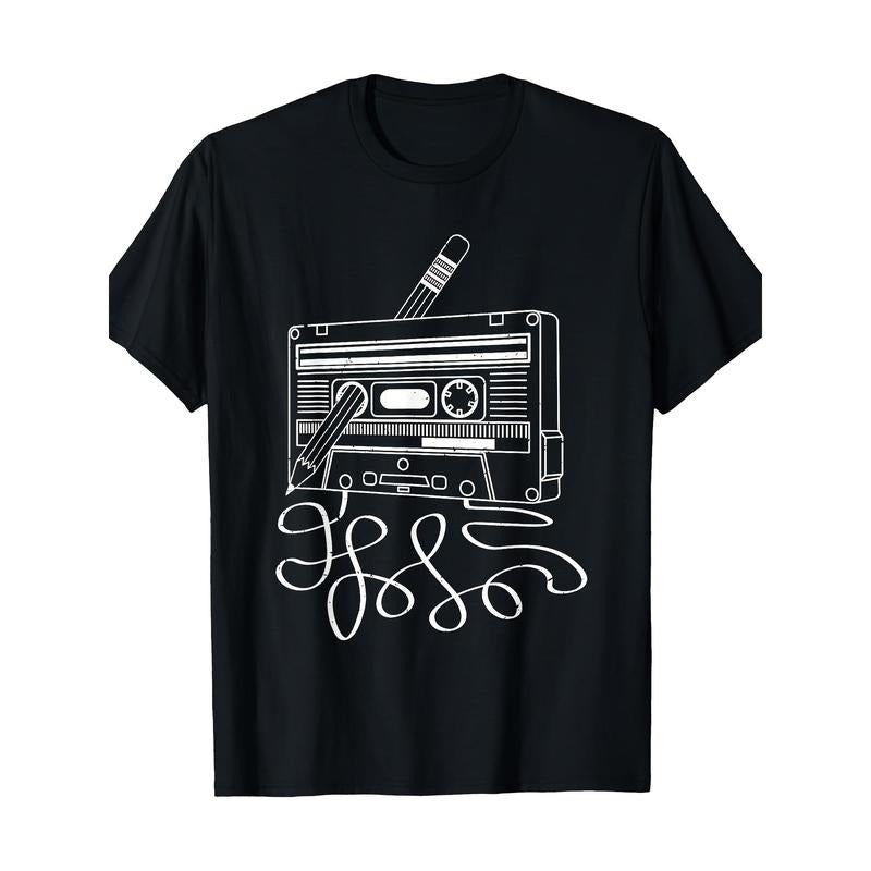 Cassette Retro Pencils 70'S 80'S 90'S Classic Music 100% Cotton Made USA T-Shirts, Hoodie, Sweatshirt - T-Shirt, Sweatshirt, Hoodie