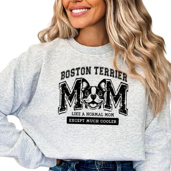 Casual Boston Terrier Dog Mom Dog Lover Comfortable Long Sleeve Boston Terrier Mom Dog Mama Pet Dog Lover Boston Terrier T-Shirts, Hoodie, Sweatshirt - T-Shirt, Sweatshirt, Hoodie