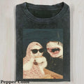 Cat Shark Just Chill Girl Cute Cat Shirt Meme Cat Shirt Vintage 90s Shirt T-Shirts, Hoodie, Sweatshirt - T-Shirt, Sweatshirt, Hoodie