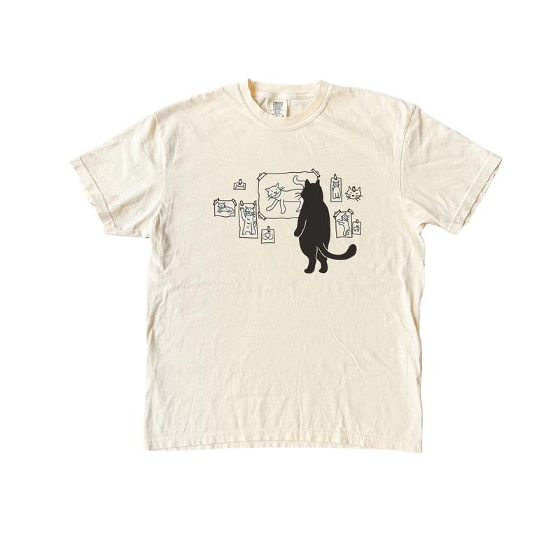 Cat Art Gallery Comfort Colors Shirt Funny Animal Cat Lover T-Shirts, Hoodie, Sweatshirt - T-Shirt, Sweatshirt, Hoodie