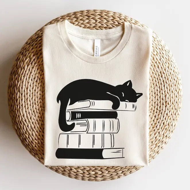 Cat Book Shirt Books Cats Reading Shirt Cat Lover Cat Lover Book Lovers Book Bookish Cat Book T-Shirts, Hoodie, Sweatshirt - T-Shirt, Sweatshirt, Hoodie