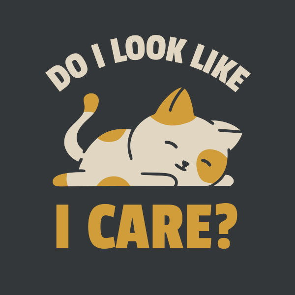 Cat Do I Look Like I Care Unisex T-shirt, Sweatshirt, Hoodie, Long Sleeve Tee - T-Shirt, Sweatshirt, Hoodie