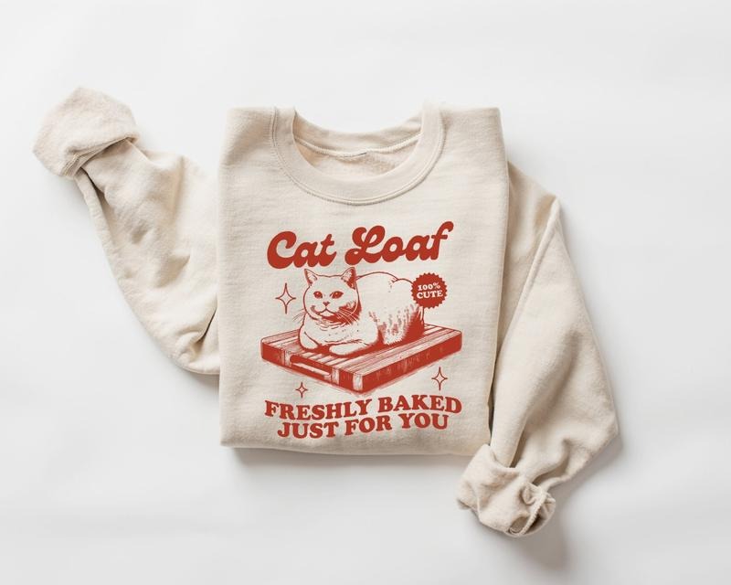 Cat Loaf Retro 90s Vintage Animal Gag Shirt Funny Cat Cat Clothes Cat Lovers Cat Mom Shirt T-Shirts, Hoodie, Sweatshirt - T-Shirt, Sweatshirt, Hoodie