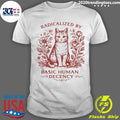 Cat Roses Radical Human Decency Vintage Shirt Unisex T-shirt, Sweatshirt, Hoodie, Long Sleeve Tee - T-Shirt, Sweatshirt, Hoodie