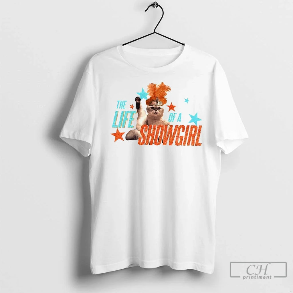 Cat Taylor The Life Of A Showgirl Eras Tour Country Music Fan Gift T Shirts Unisex T-shirt, Sweatshirt, Hoodie, Long Sleeve Tee - T-Shirt, Sweatshirt, Hoodie