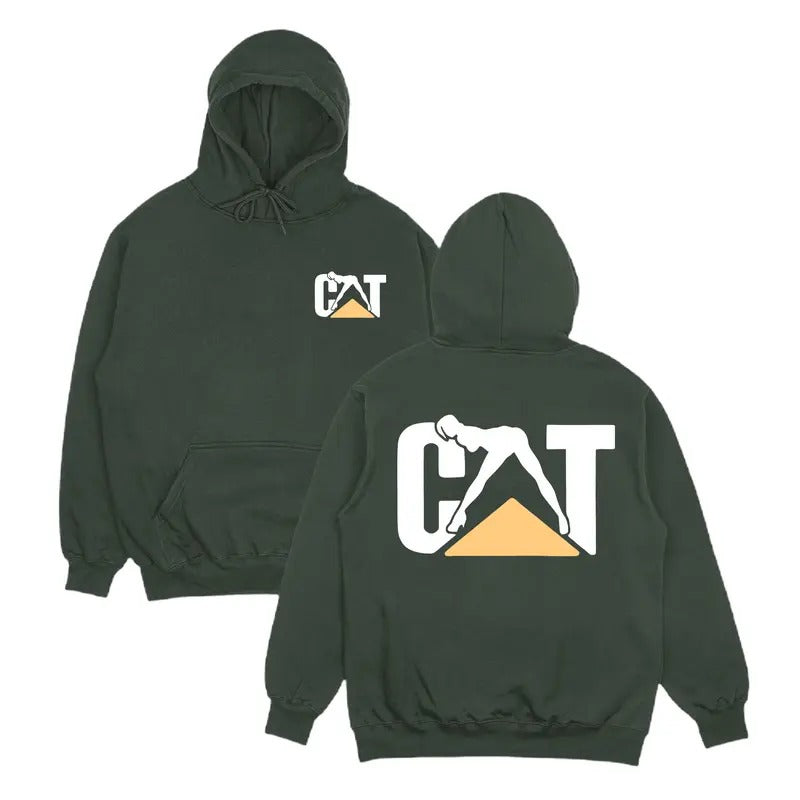 Cat Woman Classic Workwear Funny Lady Cat Hooded Iconic Construction Machinery T-Shirts, Hoodie, Sweatshirt - T-Shirt, Sweatshirt, Hoodie