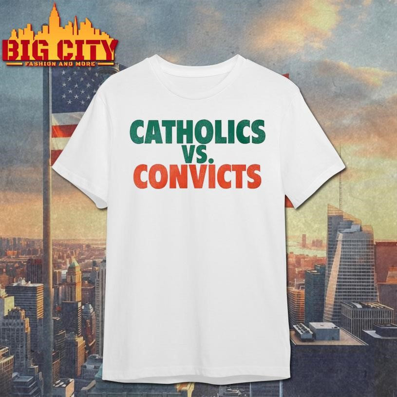 Catholics Vs Convicts Vintage 1988 Shirt Unisex T-shirt, Sweatshirt, Hoodie, Long Sleeve Tee - T-Shirt, Sweatshirt, Hoodie