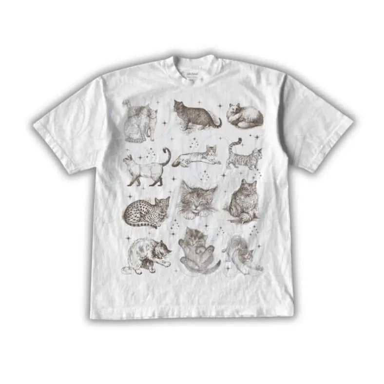 Cats Retro 90s Tattoo Vintage Vintage Kitten Nature Shirt Cat Lovers Cats Space Relaxed Funny T-Shirts, Hoodie, Sweatshirt - T-Shirt, Sweatshirt, Hoodie