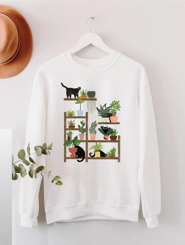 Cats Plants Shirt Plant Lady Plant Lover Gardener Shirt Shirts Cat Lover Succulent Plants Shirt Plant Lover Shirt Cat T-Shirts, Hoodie, Sweatshirt - T-Shirt, Sweatshirt, Hoodie