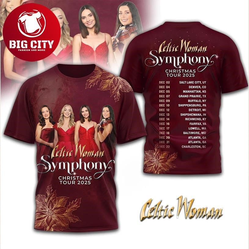 Celtic Woman Symphony Christmas Tour 2025 Fan Two Sided Shirt Unisex T-shirt, Sweatshirt, Hoodie, Long Sleeve Tee - T-Shirt, Sweatshirt, Hoodie
