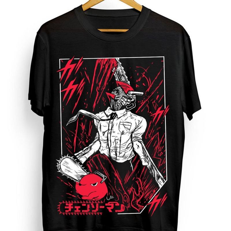 Chainsaw Man Chainsaw Man Anime CSM Denji Power Black Shirt All Size T-Shirts, Hoodie, Sweatshirt - T-Shirt, Sweatshirt, Hoodie