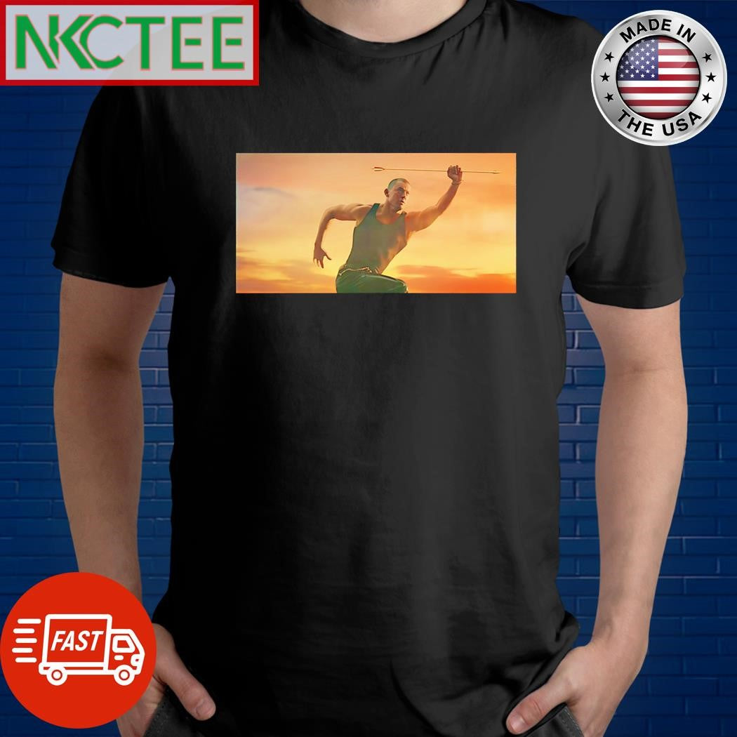 Channing Tatum catches an arrow mid air in a muscle shirt Unisex T-shirt, Sweatshirt, Hoodie, Long Sleeve Tee - T-Shirt, Sweatshirt, Hoodie