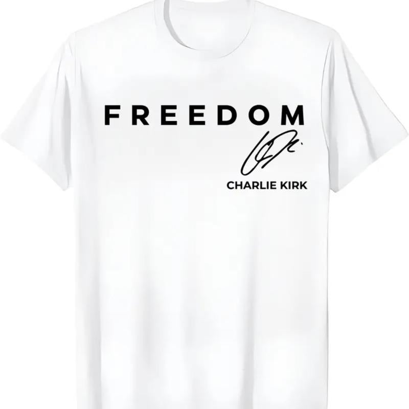 Charlie Kirk Freedom Tribute Memorial American Hero Signature Shirt Patriotic Activism Streetwear Political Freedom T-Shirts, Hoodie, Sweatshirt - T-Shirt, Sweatshirt, Hoodie