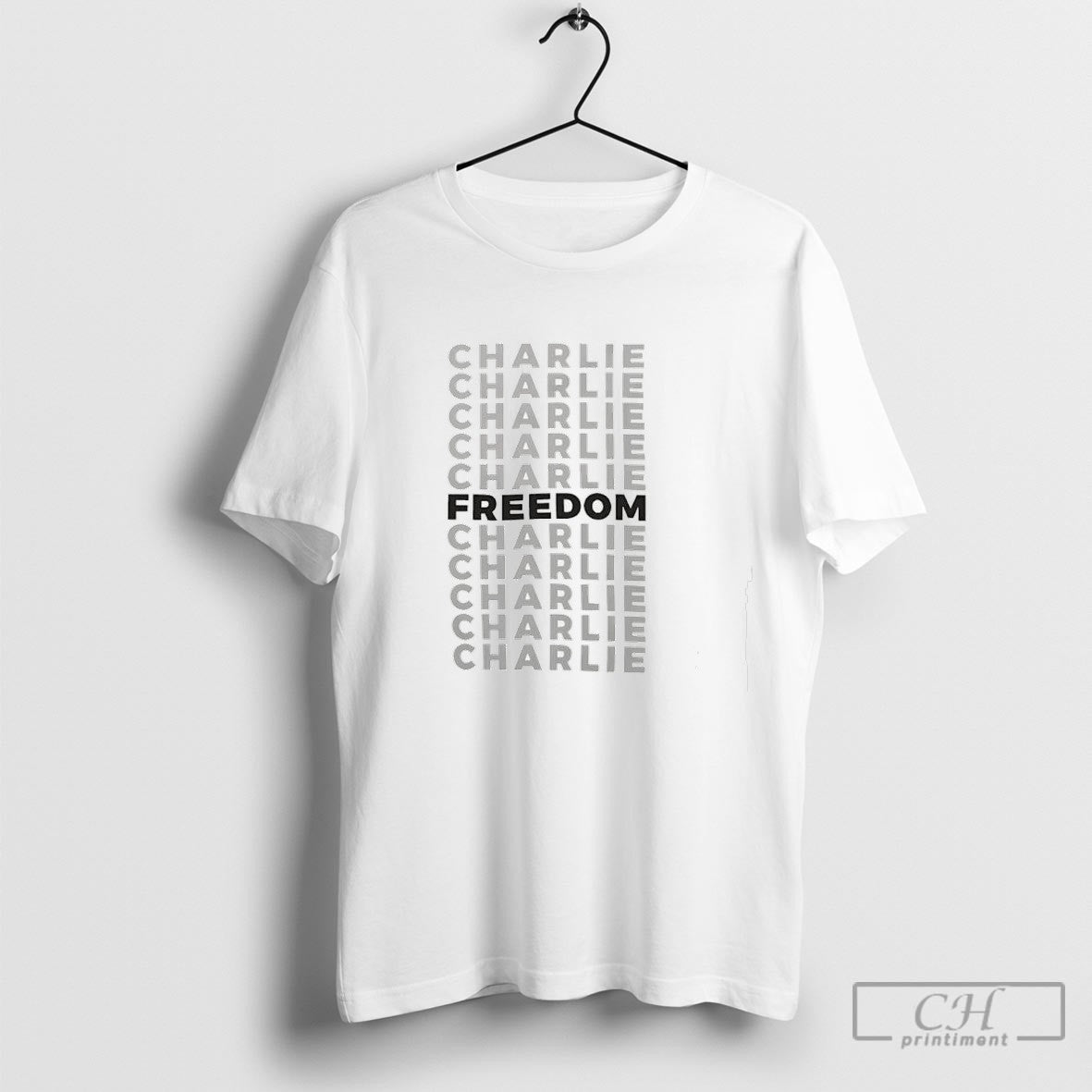Charlie Kirk Freedom Black Text Shirt Sweater Unisex T-shirt, Sweatshirt, Hoodie, Long Sleeve Tee - T-Shirt, Sweatshirt, Hoodie