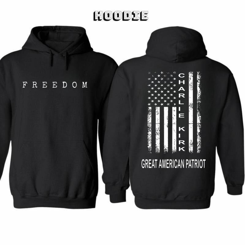 Charlie Kirk Great American Patriot Memorial Tribute US Flag Pray Charlie Kirk Shirt FREEDOM Shirt True Patriot Charlie Kirk T-Shirts, Hoodie, Sweatshirt - T-Shirt, Sweatshirt, Hoodie
