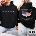 Charlie Kirk Great American Patriotic Memorial Charlie Kirk Shot Dead Utah College Event Cotton Menswear Womenswear T-Shirts, Hoodie, Sweatshirt - T-Shirt, Sweatshirt, Hoodie