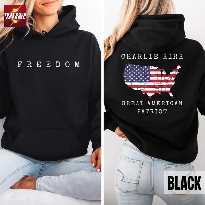 Charlie Kirk Great American Patriotic Memorial Charlie Kirk Shot Dead Utah College Event Cotton Menswear Womenswear T-Shirts, Hoodie, Sweatshirt - T-Shirt, Sweatshirt, Hoodie