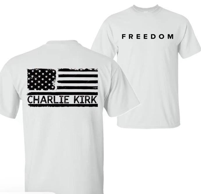 Charlie Kirk Freedom Classic Cotton Shirt 100% Material Regular Fit Casual T-Shirts, Hoodie, Sweatshirt - T-Shirt, Sweatshirt, Hoodie