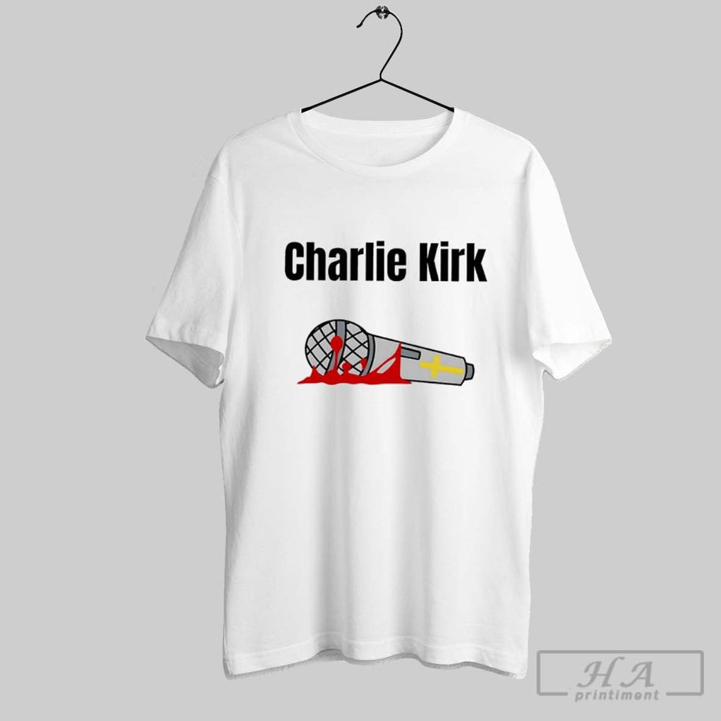 Charlie Kirk Mic Drop Memorial Unisex T-shirt, Sweatshirt, Hoodie, Long Sleeve Tee - T-Shirt, Sweatshirt, Hoodie