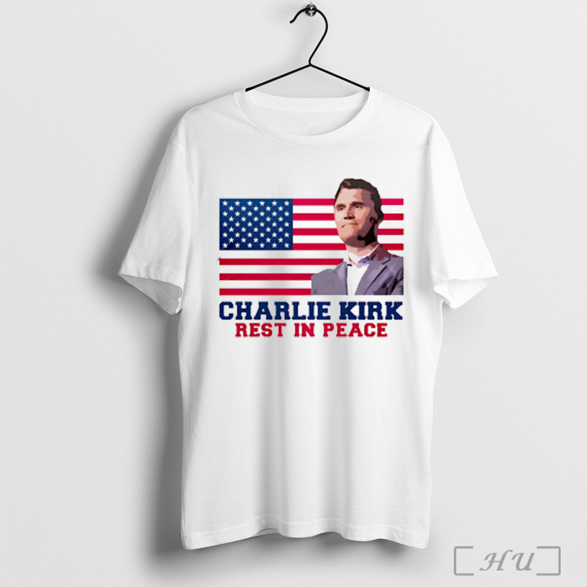 Charlie Kirk Rest In Peace American Flag T Shirt Unisex T-shirt, Sweatshirt, Hoodie, Long Sleeve Tee - T-Shirt, Sweatshirt, Hoodie