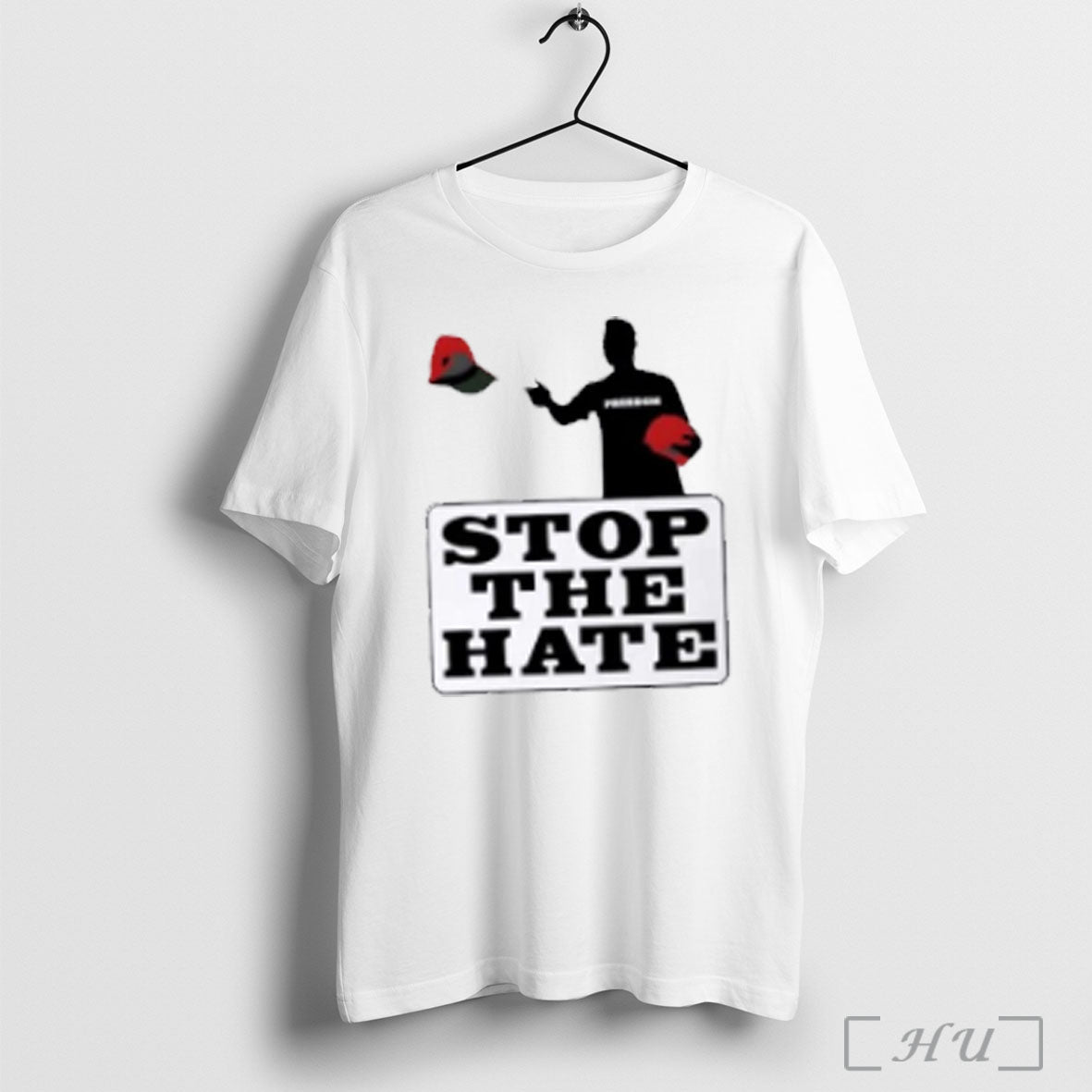 Charlie Kirk Wearing Freedom Stop The Hate T Shirt Sweatshirt Png Unisex T-shirt, Sweatshirt, Hoodie, Long Sleeve Tee - T-Shirt, Sweatshirt, Hoodie