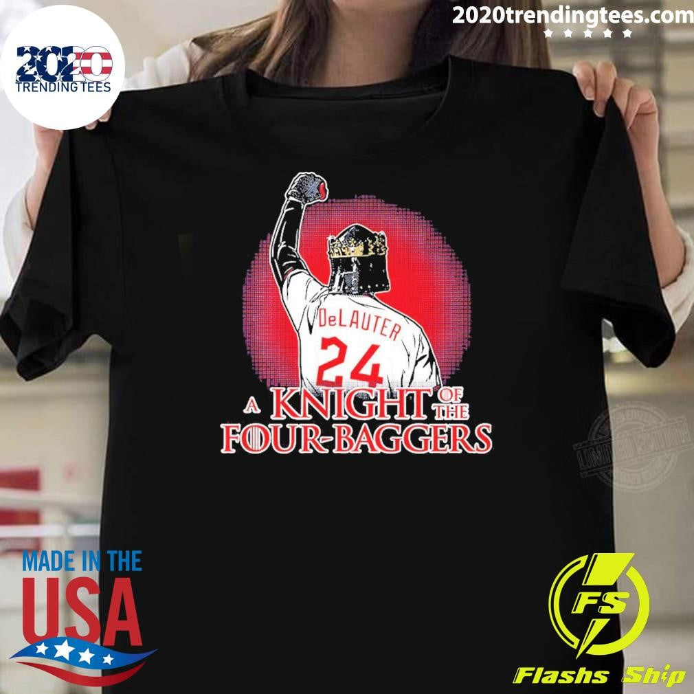 Chase DeLauter A Knight Of The Four-Bagger Baseball 2026 Shirt Unisex T-shirt, Sweatshirt, Hoodie, Long Sleeve Tee - T-Shirt, Sweatshirt, Hoodie