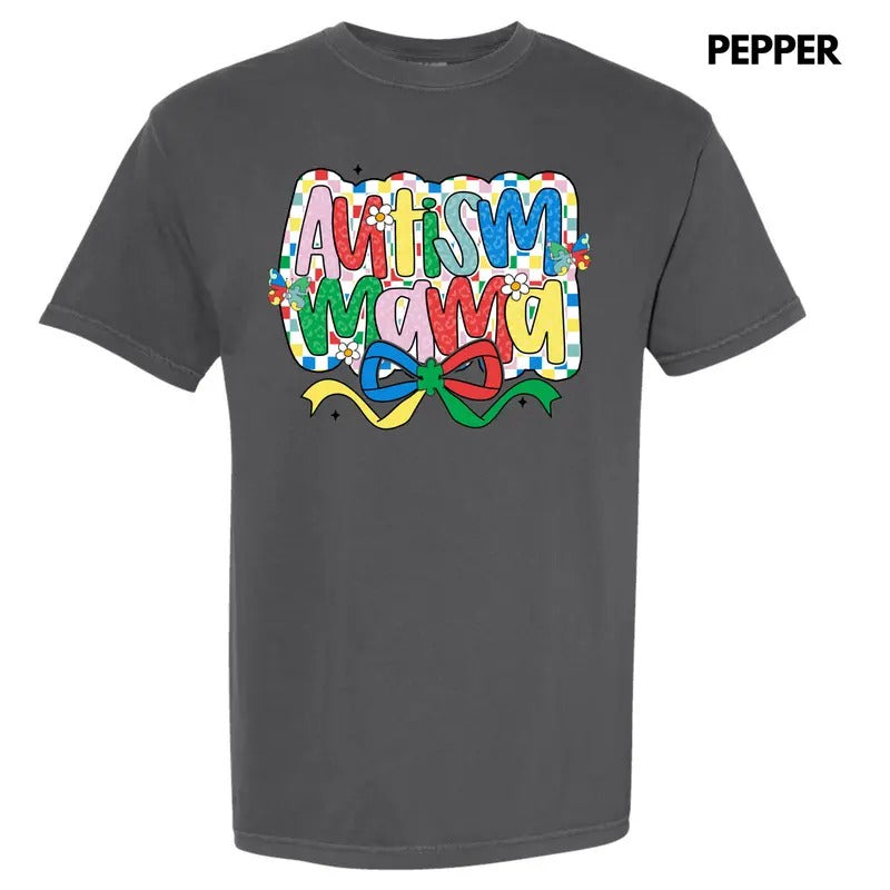 Checker Autism Mama Comfort Colors 'NLB' T-Shirts, Hoodie, Sweatshirt - T-Shirt, Sweatshirt, Hoodie