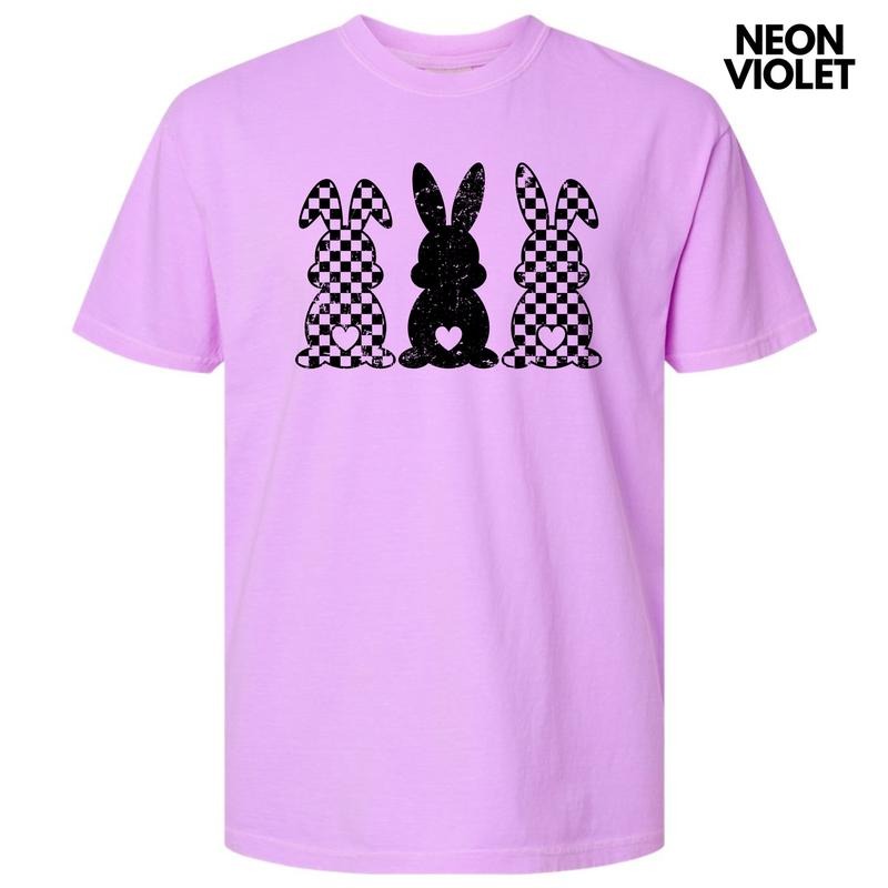 Checker Bunny Trio Comfort Colors 'NLB' T-Shirts, Hoodie, Sweatshirt - T-Shirt, Sweatshirt, Hoodie
