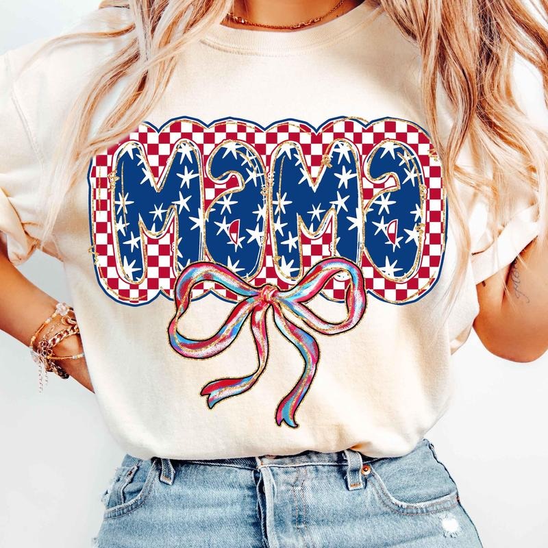 Checkered American Mama 4th July Mama Shirt Fourth July Retro American Mama Shirt T-Shirts, Hoodie, Sweatshirt - T-Shirt, Sweatshirt, Hoodie