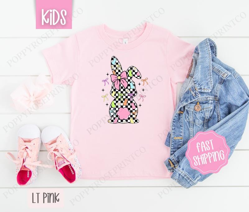 Checkered Bunny Shirt Easter Children'S Cute Gildan T-Shirts, Hoodie, Sweatshirt - T-Shirt, Sweatshirt, Hoodie