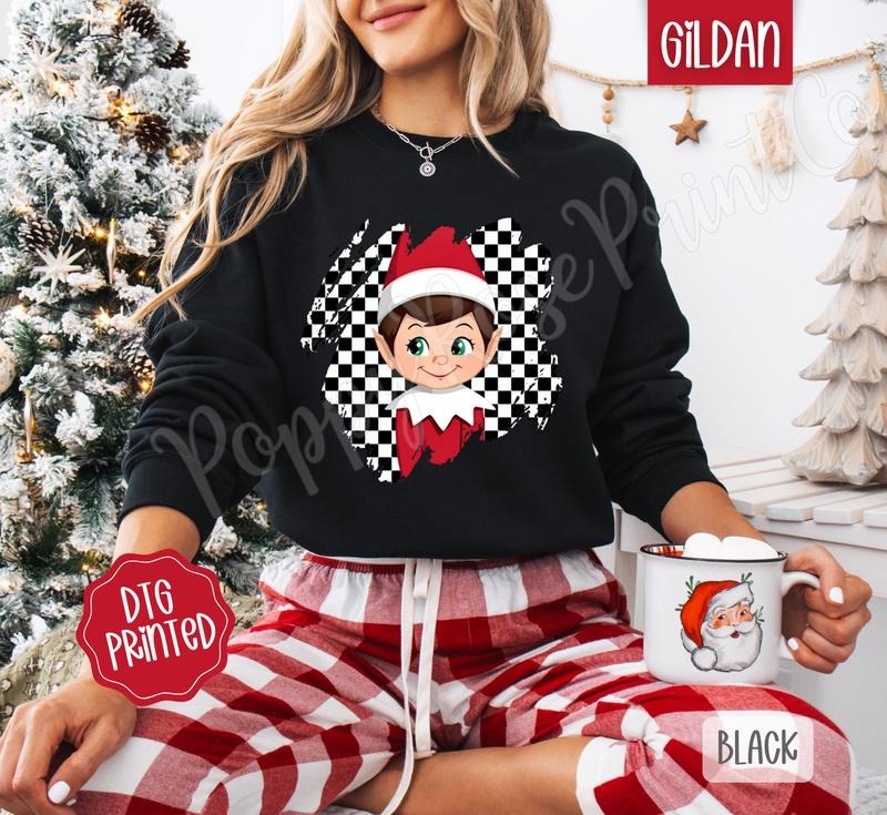 Checkered Elf T-Shirts, Hoodie, Sweatshirt - T-Shirt, Sweatshirt, Hoodie