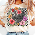Checkered Flower Chicken Chicken Wildflower Shirt Chicken Lover Shirt Mom T-Shirts, Hoodie, Sweatshirt - T-Shirt, Sweatshirt, Hoodie