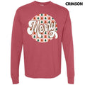 Checkered Merry Circle Long Sleeve Comfort Colors T-Shirts, Hoodie, Sweatshirt - T-Shirt, Sweatshirt, Hoodie