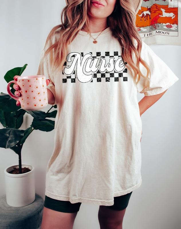 Checkered Nurse Shirt Registered Nurse Shirt Retro Nurse Shirt Nurse RN Shirt New Nurse Graduation T-Shirts, Hoodie, Sweatshirt - T-Shirt, Sweatshirt, Hoodie