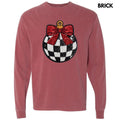 Checkered Ornament Sequin Patch Long Sleeve Comfort Colors T-Shirts, Hoodie, Sweatshirt - T-Shirt, Sweatshirt, Hoodie
