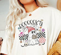 Checkered Retro Bookish Ghost Shirt Halloween Ghost Reading Book Rocker Halloween Bookworm Spooky Season T-Shirts, Hoodie, Sweatshirt - T-Shirt, Sweatshirt, Hoodie