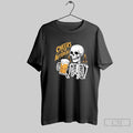 Cheers To The Afterlife Skeleton Holding Beer Halloween T Shirt Unisex T-shirt, Sweatshirt, Hoodie, Long Sleeve Tee - T-Shirt, Sweatshirt, Hoodie