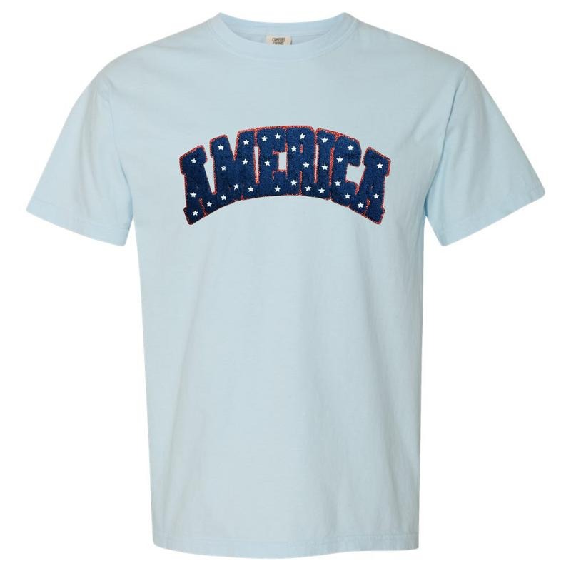 Chenille AMERICA Patch Comfort Colors T-Shirts, Hoodie, Sweatshirt - T-Shirt, Sweatshirt, Hoodie