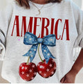Cherry 4th July Patriotic Cherry USA Star Shirt Memorial Day Shirt Independence Coquette Bow Day T-Shirts, Hoodie, Sweatshirt - T-Shirt, Sweatshirt, Hoodie