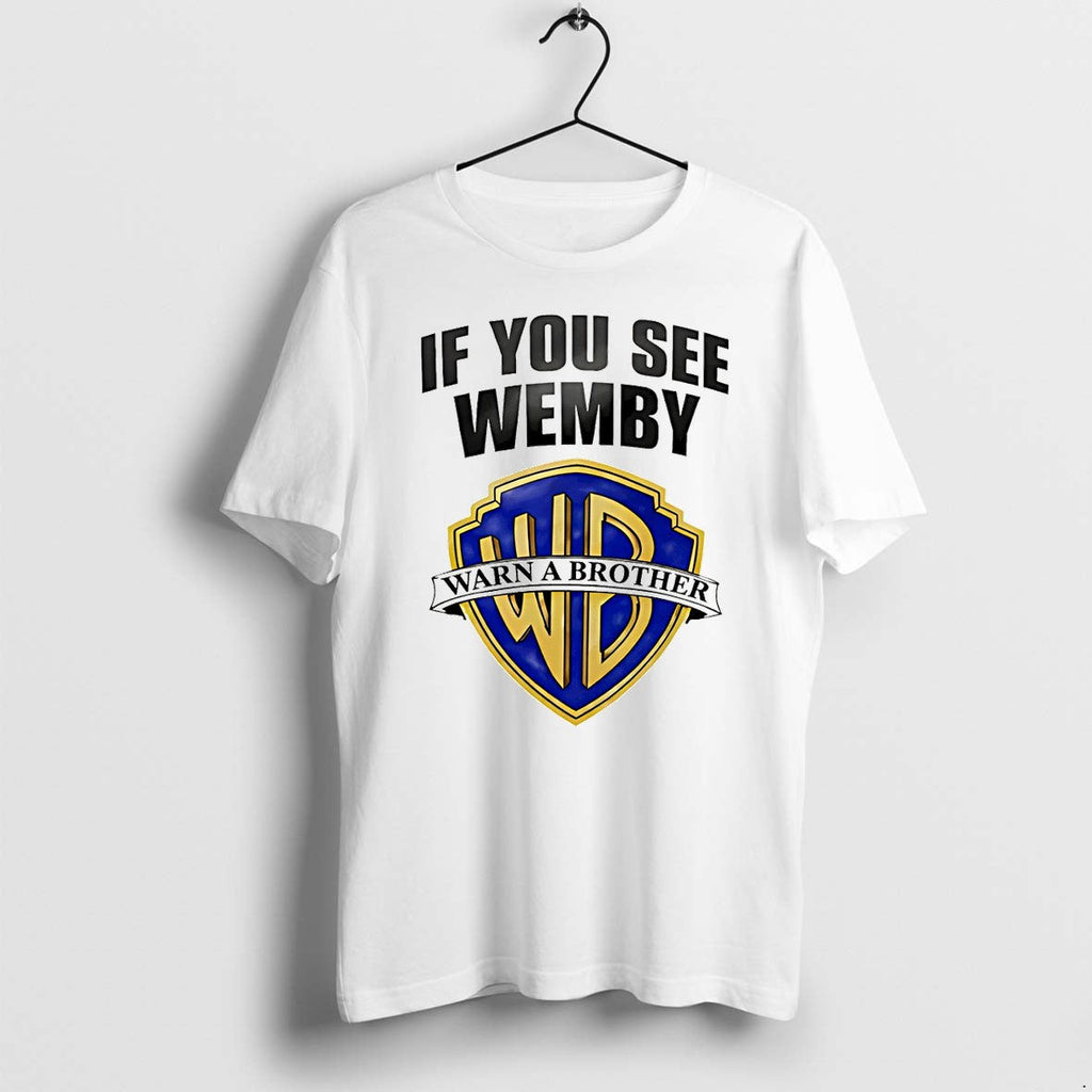 Chet Holmgren Wearing If You See Wemby Warn A Brother Spurs Tshirts Sweater Unisex T-shirt, Sweatshirt, Hoodie, Long Sleeve Tee - T-Shirt, Sweatshirt, Hoodie
