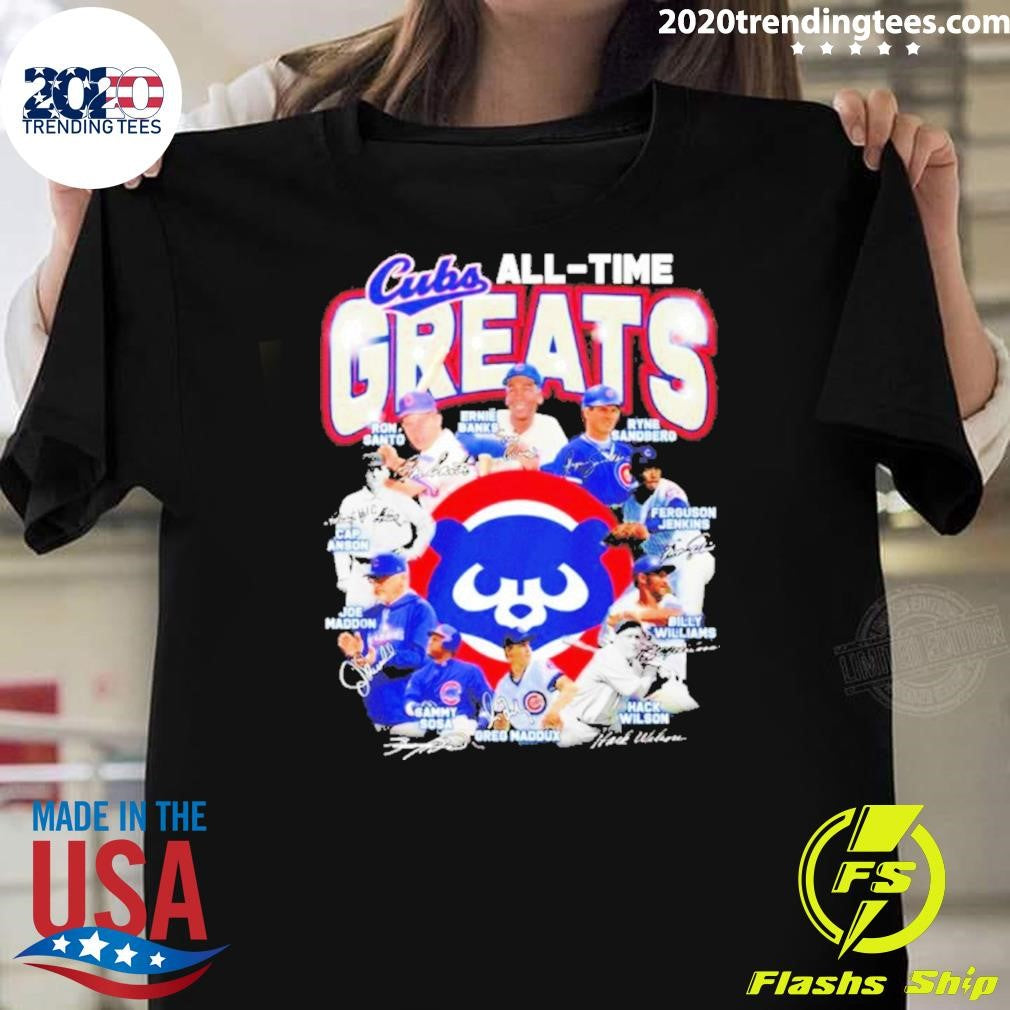 Chicago Cubs All-time Greats Legends Forever All Team Signatures Shirt Unisex T-shirt, Sweatshirt, Hoodie, Long Sleeve Tee - T-Shirt, Sweatshirt, Hoodie