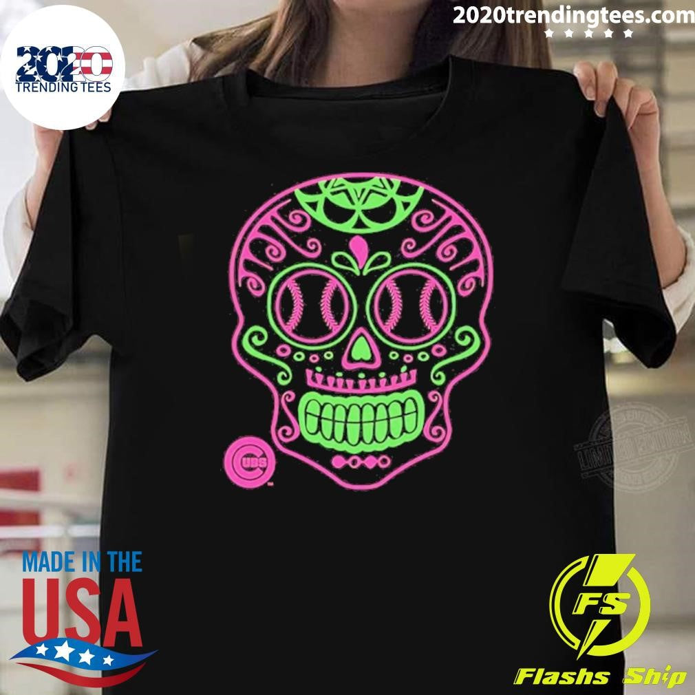 Chicago Cubs Sugar Skull 2026 Shirt Unisex T-shirt, Sweatshirt, Hoodie, Long Sleeve Tee - T-Shirt, Sweatshirt, Hoodie