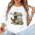 Chicken Coop Watercolor Easter Farm Cute Party 1 Cotton Top T-Shirts, Hoodie, Sweatshirt - T-Shirt, Sweatshirt, Hoodie