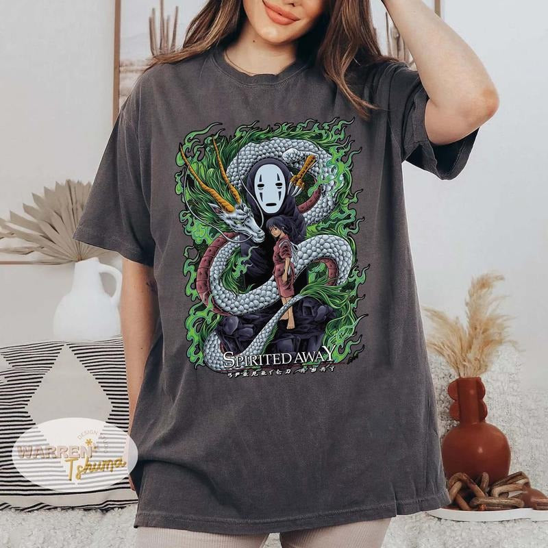 Chihiro Haku No Face Spirited Away Vintage Shirt Ghibli Spirited Away Shirt T-Shirts, Hoodie, Sweatshirt - T-Shirt, Sweatshirt, Hoodie