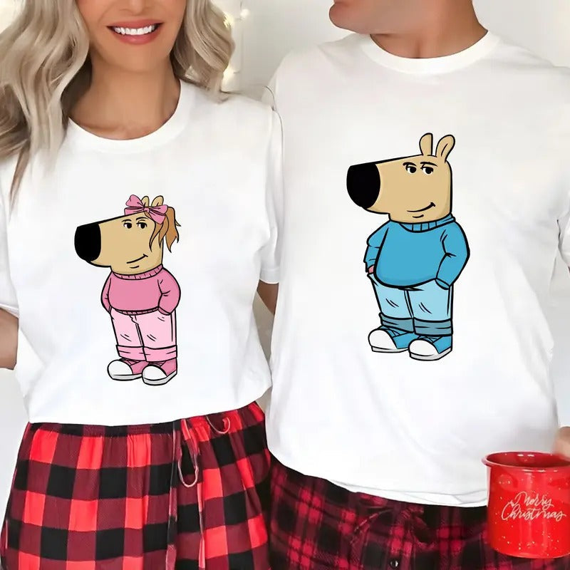 Chill Guys Couple Shirt Funny Meme Matching Dog Meme Matching Funny Him Her Anniversary T-Shirts, Hoodie, Sweatshirt - T-Shirt, Sweatshirt, Hoodie