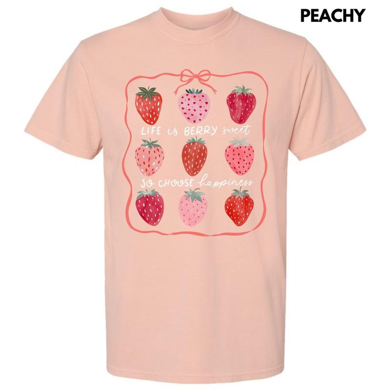 Choose Happiness Strawberry Collage Comfort Colors 'NLB' T-Shirts, Hoodie, Sweatshirt - T-Shirt, Sweatshirt, Hoodie