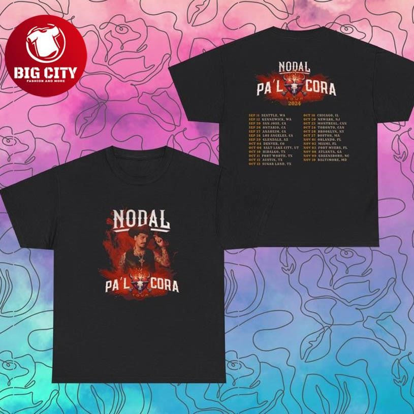Christian Nodal Pa’l Cora Tour Two Sided Shirt Unisex T-shirt, Sweatshirt, Hoodie, Long Sleeve Tee - T-Shirt, Sweatshirt, Hoodie