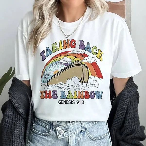 Christian Rainbow Jesus Rainbow Genesis 9 13 Jesus Rainbow Shirt Bible Verse Shirt Religious Shirt Jesus Shirt Christian T-Shirts, Hoodie, Sweatshirt - T-Shirt, Sweatshirt, Hoodie