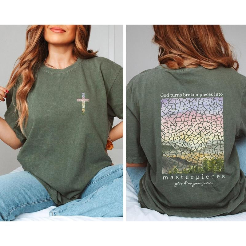Christian Shirts Comfort Colors Bible Verse Shirt Christian Religious Jesus Shirt Christian Baptism Her T-Shirts, Hoodie, Sweatshirt - T-Shirt, Sweatshirt, Hoodie